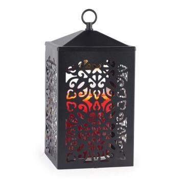 Candle Warmers SCROLL Laterne schwarz Metall für Duftkerzen im Glas